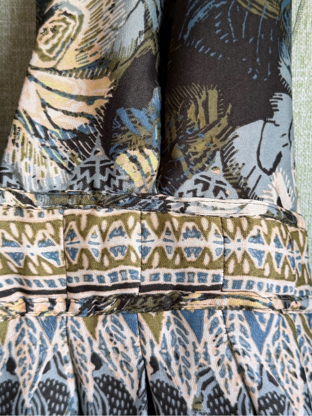 Free People Daydreamin Green + Yellow Botanical Floral Print Mini Dress, Size S - Picture 5 of 11